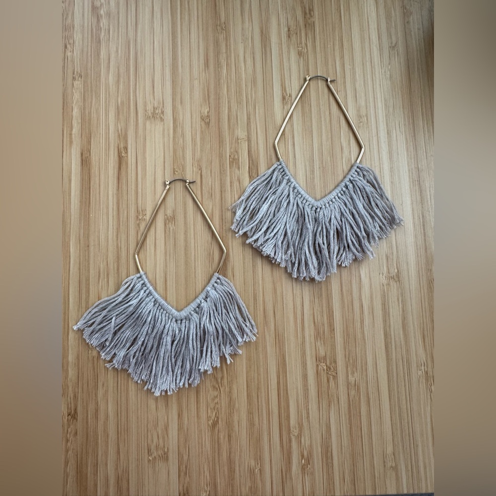 Macrame Hoop Earrings